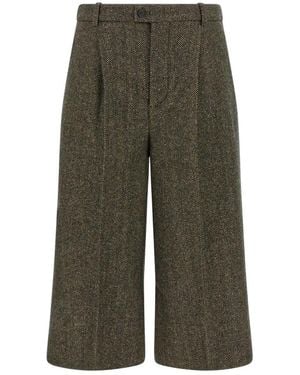 Saint Laurent Culotte Broek - Groen