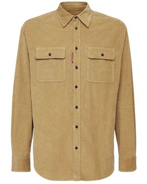 DSquared² Overhemden ,Bruin ,Casual Shirts - Naturel