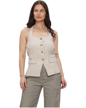 Y.A.S Jassen ,Leer Yasmilda Sl Vest - Grijs