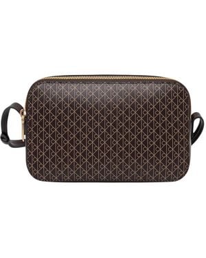 Calvin Klein Allover Emblem Logo Camera Bag - Bruin