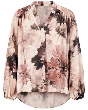 2-Biz Overhemden ,Bruin ,Blouses - Roze
