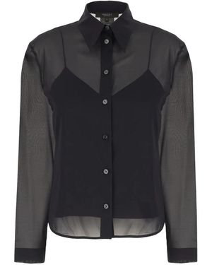 Gucci Seiden-Stretch-Chiffon-Hemd - Schwarz