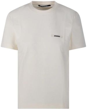 Jacquemus Tops ,Wit ,Le Tshirt Gros Grain Mc