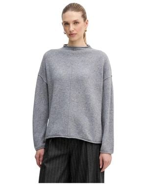 Ouí Truien & Vesten ,Grijs ,Wol Round-Neck Truien
