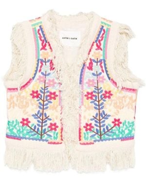 Antik Batik Jassen ,Veelkleurig ,Katoen Geborduurde Vest - Meerkleurig