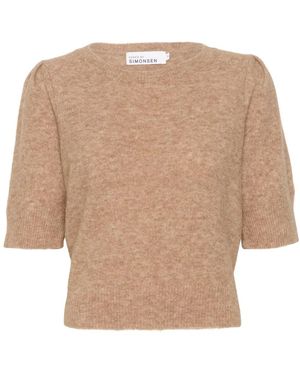 Karen By Simonsen Round-Neck Knitwear - Brown