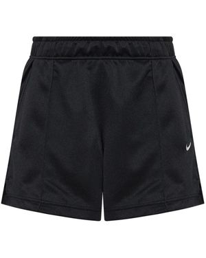 Nike Fitness ,Zwart ,Katoen Mid-Rise Poly-Knit Track Shorts