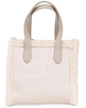 Marc Ellis Wildleder Handtasche Mit Shearling-Besatz - Pink