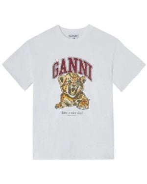 Ganni T-Shirts - Blanco