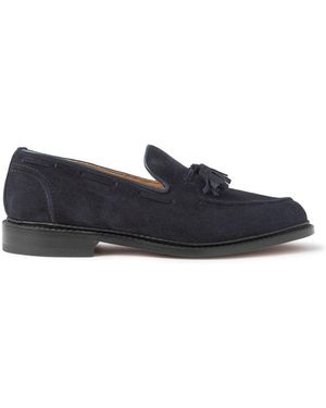 Tricker's Suede tassel loafers - Blau
