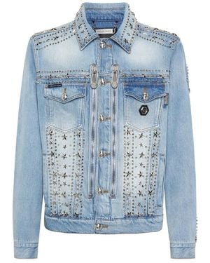 Philipp Plein Denim Jacket - Blauw