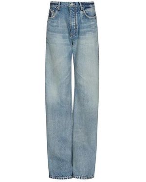 Alaïa Straight Denim Jeans - Blau