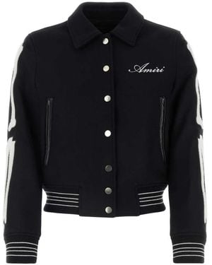 Amiri Elegante bomber nero - Blu