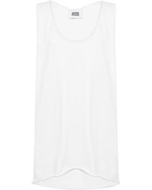 Alpha Studio Sleeveless Tops - Blanc