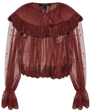 AllSaints Overhemden ,Rood ,Polyester Trixie Top