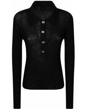 Ganni Round-Neck Strickwaren - Schwarz
