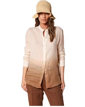 Mason's Overhemden ,Veelkleurig ,Oriëntaalse Stijl Ramie Shirt - Bruin