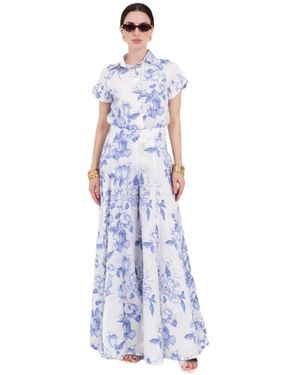 Windsor. Broeken ,Veelkleurig ,Pantalone Debby - Blauw