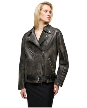 V S P Leather Jackets - Black
