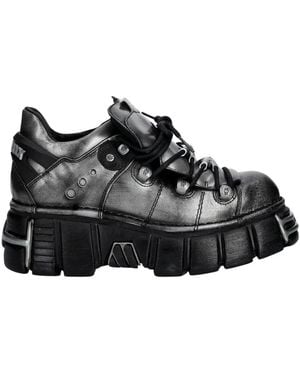 New Rock Gestreepte Schoenen - Zwart