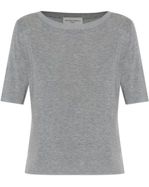 Officine Generale Round-Neck Knitwear - Grigio