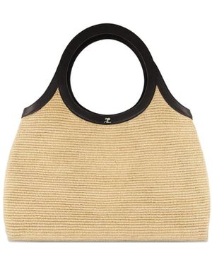 Courreges Tassen ,Raphia Tote - Metallic