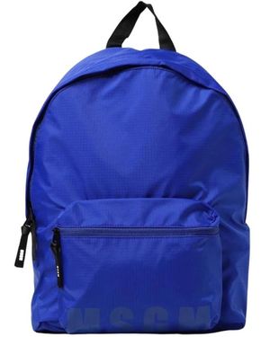 MSGM Lässiger Logo-Rucksack - Blau