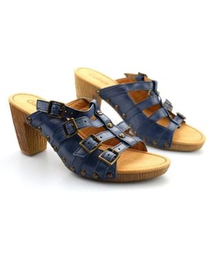 Gabor Heeled Mules - Azul