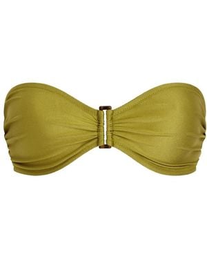 Vilebrequin Lune Bandeau Shiny Stretch Bikini Top - Grün