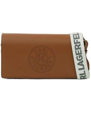 KARL LAGERFELD K/Circle Mini Crossbody Tas - Bruin