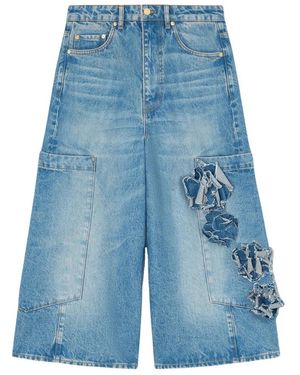 Ganni Cropped Jeans - Azul