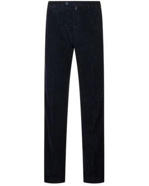 Kiton Straight Trousers - Bleu