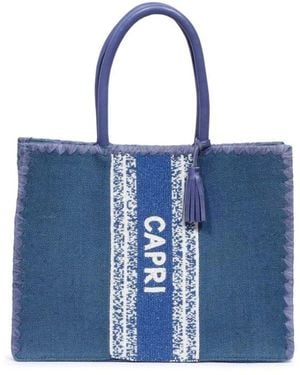 De Siena Tote Bags - Blue