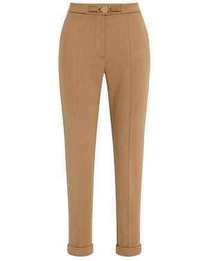 Fracomina Cropped Pants - Natural