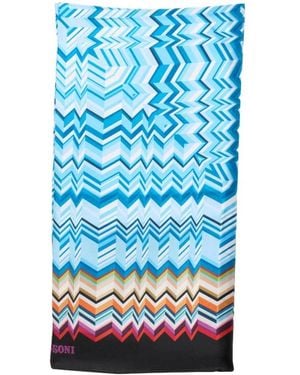 Missoni Accessoires ,Veelkleurig ,Zijden Sjaal - Blauw
