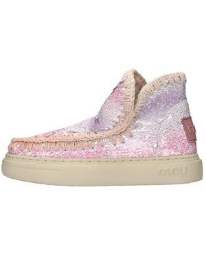 Mou Pailletten-Stiefeletten - Pink