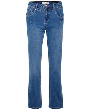 Cream Straight Jeans - Azul