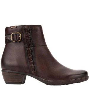 Pikolinos Schoenen ,Bruin ,Leer Utiel Enkellaars