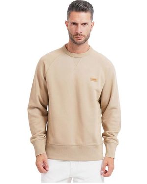 HUGO Hoodies & Sweatvesten ,Katoen Sweaters - Naturel