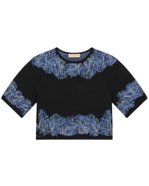 Ulla Johnson Alara Knit Jacquard Top - Blauw