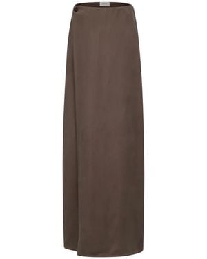 Ruohan Maxi Skirts - Brown