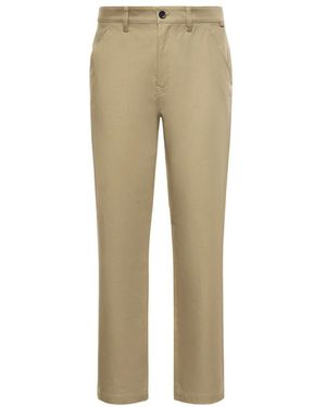 Burberry Broeken ,Leer Slim-Fit Broek - Naturel