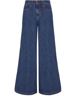 P.A.R.O.S.H. P.A.R.O..H. ,Jeans ,Blauw ,Hoge Taille Wijde Pijp Jeans