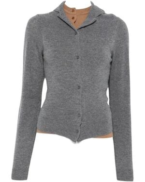 August Barron Double Cardigan - Grau