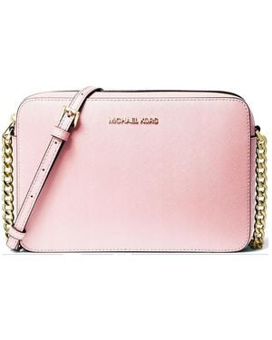 Michael Kors Jet Set 35T8Gttc9L Leather Crossbody Bag For - Pink