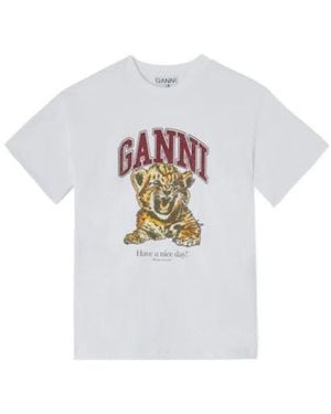 Ganni T-Shirt - Wit