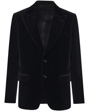 Lardini Enkelrij Broek Fluwelen Blazer - Zwart