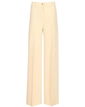 Etro Wijde Pijpen Broek Met Plooi - Naturel