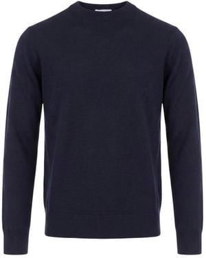 Paolo Pecora Truien & Vesten ,Blauw ,Katoen Maglia Girocollo