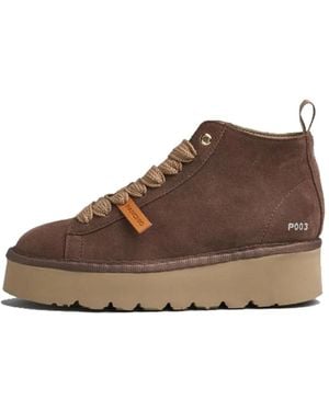Pànchic Lace-Up Boots - Marrone